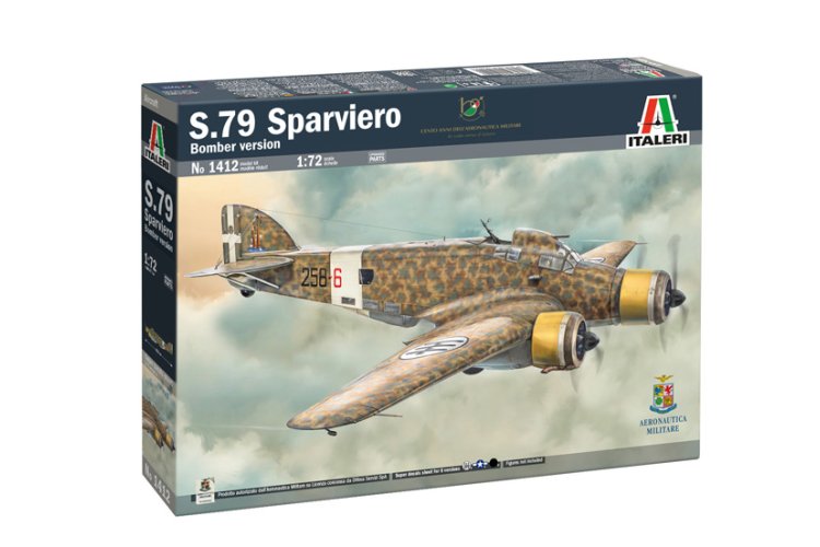 1:72 Italeri 1412 S.79 Sparviero - Bomber version Plane - Ita1412 - ITA1412