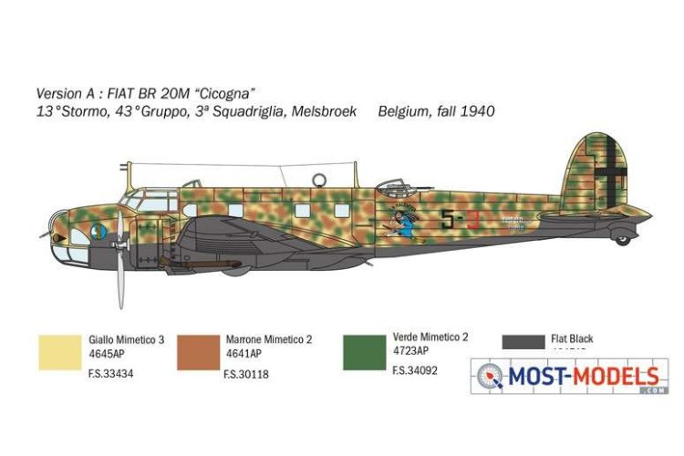 1:72 Italeri 1447 FIAT BR.20 Cicogna - Ita1447 3 - ITA1447