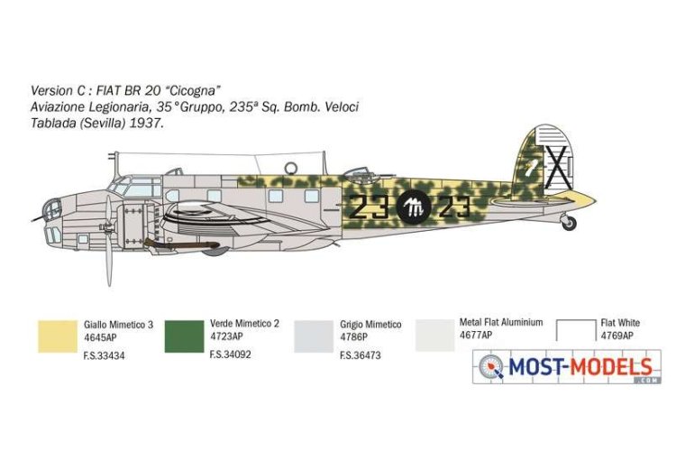 1:72 Italeri 1447 FIAT BR.20 Cicogna - Ita1447 5 - ITA1447