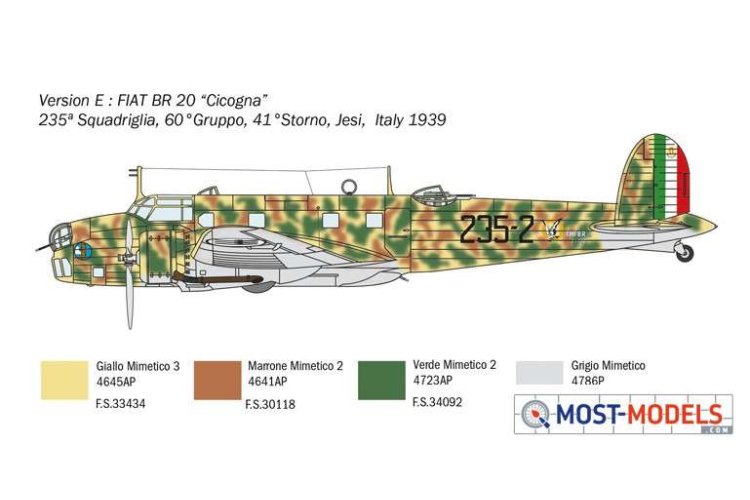 1:72 Italeri 1447 FIAT BR.20 Cicogna - Ita1447 7 - ITA1447