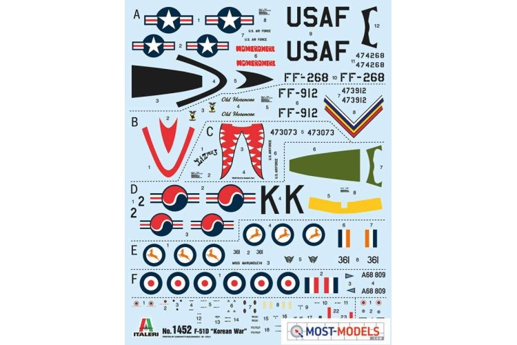 1:72 Italeri 1452 North American F-51D Mustang Korean War - Ita1452 1 - ITA1452