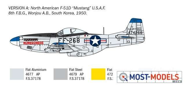 1:72 Italeri 1452 North American F-51D Mustang Korean War - Ita1452 2 - ITA1452