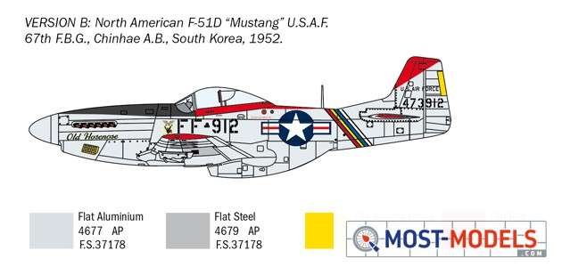 1:72 Italeri 1452 North American F-51D Mustang Korean War - Ita1452 3 - ITA1452