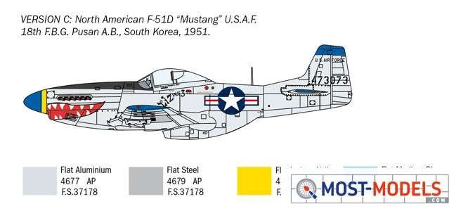 1:72 Italeri 1452 North American F-51D Mustang Korean War - Ita1452 4 - ITA1452