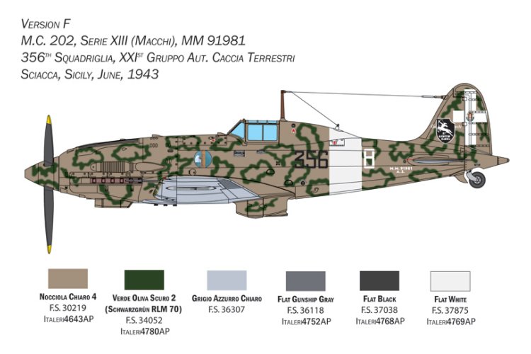 1:32 Italeri 2518 Macchi M.C. 202 Folgore Plane - Ita2518 10 - ITA2518