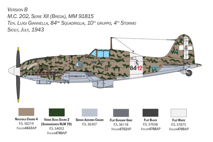 1:32 Italeri 2518 Macchi M.C. 202 Folgore Plane - Ita2518 6 - ITA2518