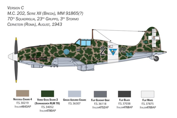 1:32 Italeri 2518 Macchi M.C. 202 Folgore Plane - Ita2518 7 - ITA2518