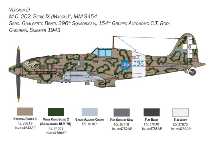 1:32 Italeri 2518 Macchi M.C. 202 Folgore Plane - Ita2518 8 - ITA2518