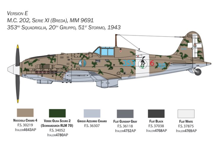 1:32 Italeri 2518 Macchi M.C. 202 Folgore Plane - Ita2518 9 - ITA2518