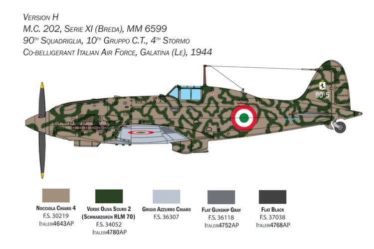 1:32 Italeri 2518 Macchi M.C. 202 Folgore Plane - Ita2518 92 - ITA2518