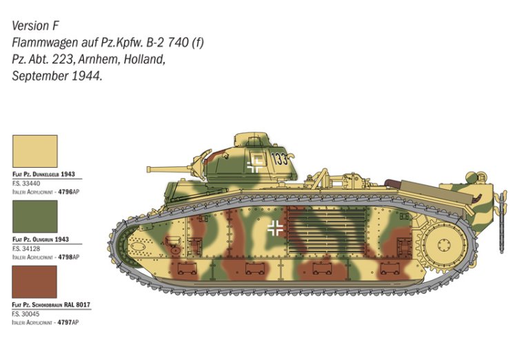 1:56 Italeri 25766 Char B1 Bis Tank WWII - Ita25766 9 - ITA25766