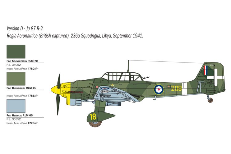 1:48 Italeri 2769 Junkers JU 87 B-2/R-2 Stuka "Picchiatello" - Ita2769 7 - ITA2769