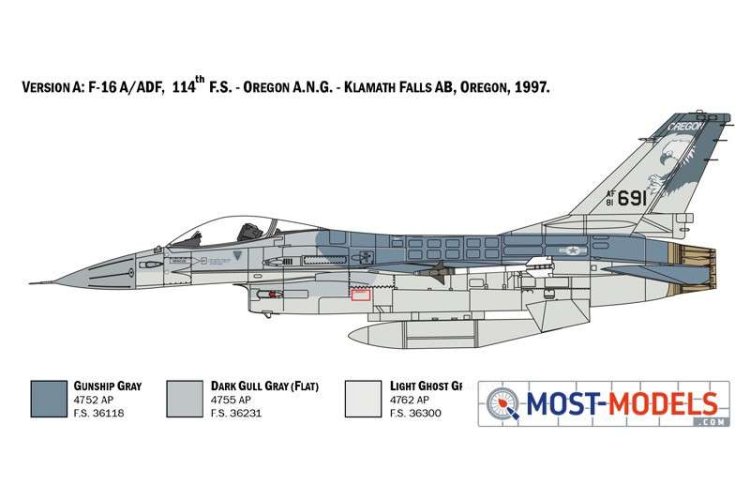 1:48 Italeri 2786 F-16 A Fighting Falcon with NL Decals - Ita2786 3 - ITA2786