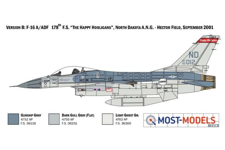 1:48 Italeri 2786 F-16 A Fighting Falcon with NL Decals - Ita2786 4 - ITA2786