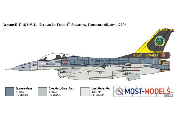 1:48 Italeri 2786 F-16 A Fighting Falcon with NL Decals - Ita2786 6 - ITA2786