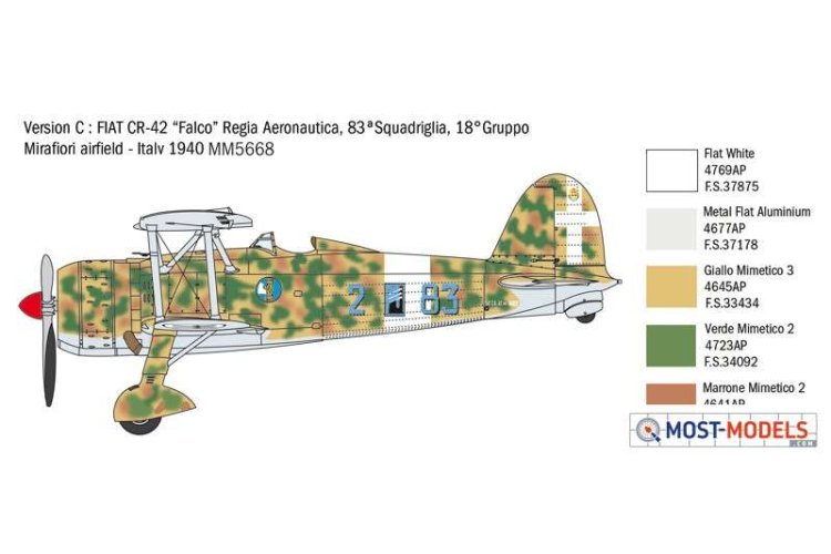 1:48 Italeri 2801 FIAT CR.42 Falco - Battle of Britain - Ita2801 5 - ITA2801