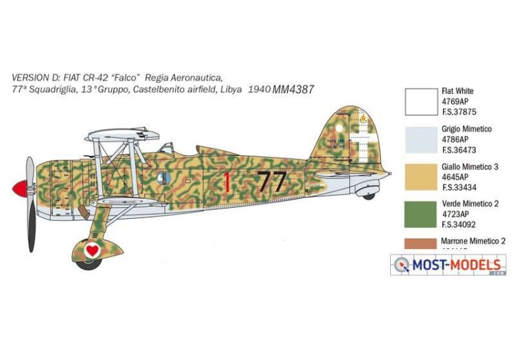 1:48 Italeri 2801 FIAT CR.42 Falco - Battle of Britain - Ita2801 6 - ITA2801