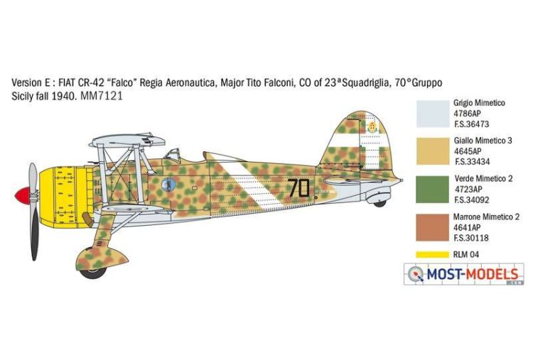 1:48 Italeri 2801 FIAT CR.42 Falco - Battle of Britain - Ita2801 7 - ITA2801