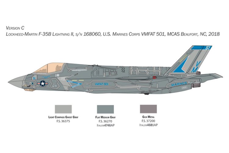 1:48 Italeri 2810 F-35 B Lightning II - Lockheed Martin - STOVL - Ita2810 3 - ITA2810