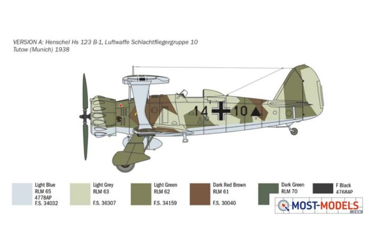 1:48 Italeri 2819 Henschel HS 123 Plane  - Ita2819 3 - ITA2819