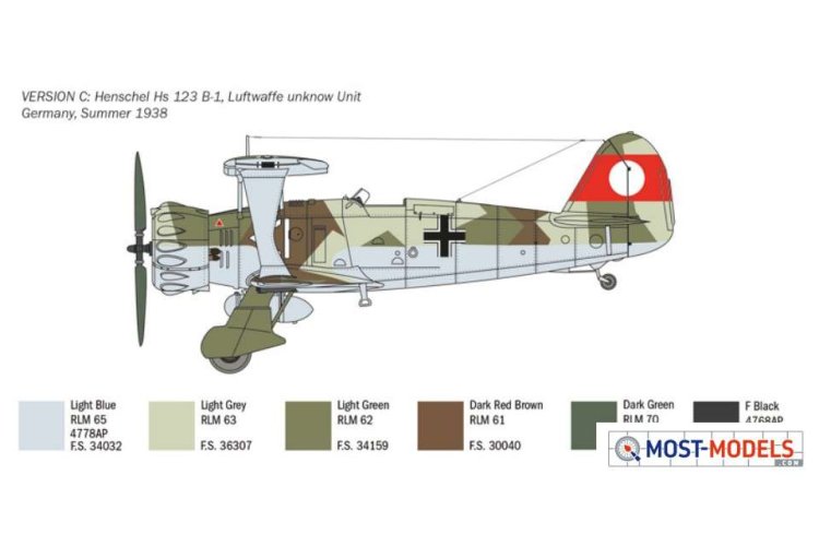 1:48 Italeri 2819 Henschel HS 123 Plane  - Ita2819 5 - ITA2819