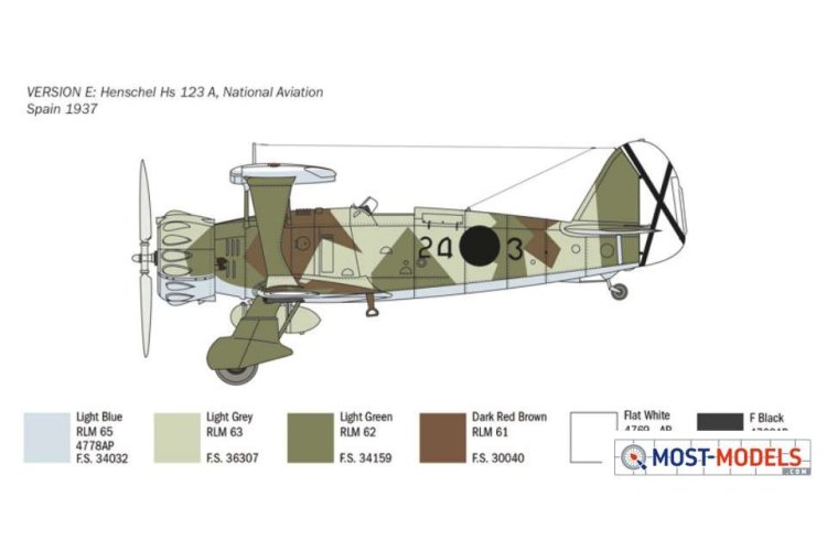 1:48 Italeri 2819 Henschel HS 123 Plane  - Ita2819 7 - ITA2819