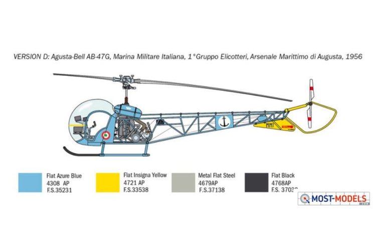 1:48 Italeri 2820 OH-13 Sioux Helicopter - Ita2820 54 - ITA2820