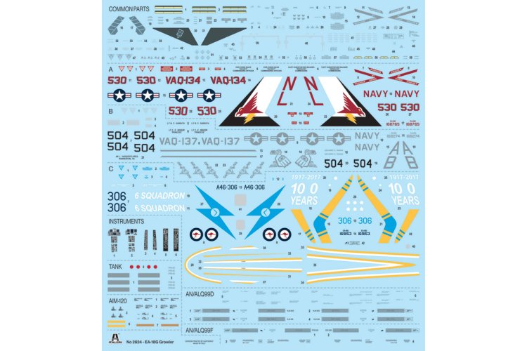 1:48 Italeri 2824  Boeing EA-18G Growler - US Navy & RAAF - Ita2824 2 - ITA2824