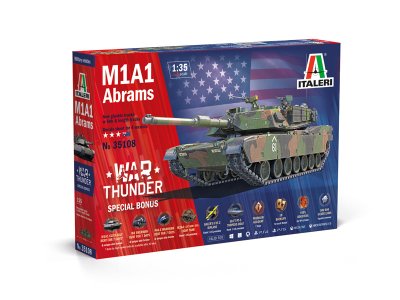 1:35 Italeri 35108 M1A1 Abrams - Tank - War Thunder Special BONUS! - Ita35108 1 - ITA35108