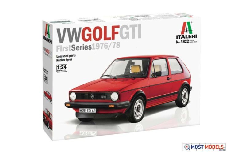 1:24 Italeri 3622 Volkswagen Golf GTI First Series 1976/78 Car - Ita3622 vw golf 1 - ITA3622