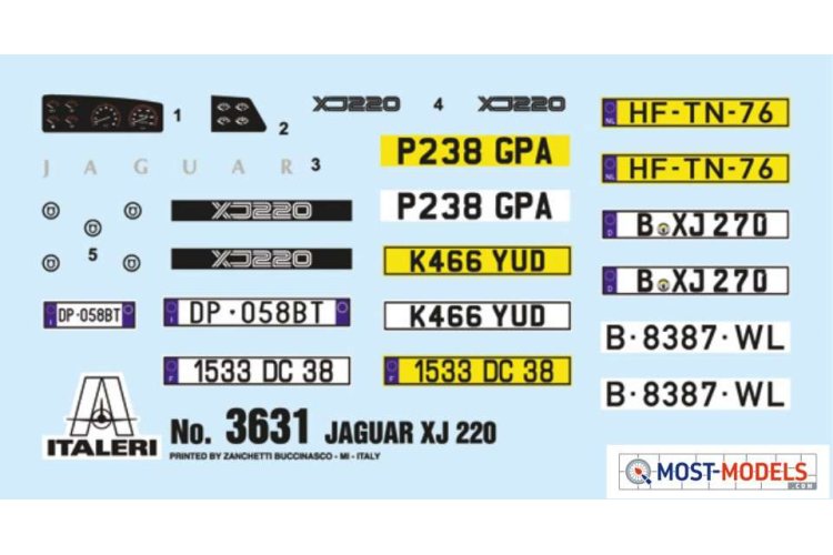 1:24 Italeri 3631 Jaguar XJ 220 Car - Ita3631 1 - ITA3631