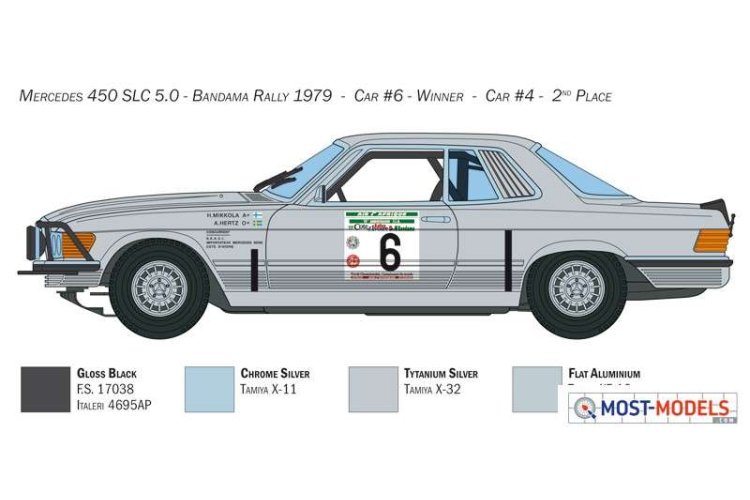 1:24 Italeri 3632 Mercedes-Benz 450SLC Rallye Bandama 1979 - Ita3632 3 - ITA3632