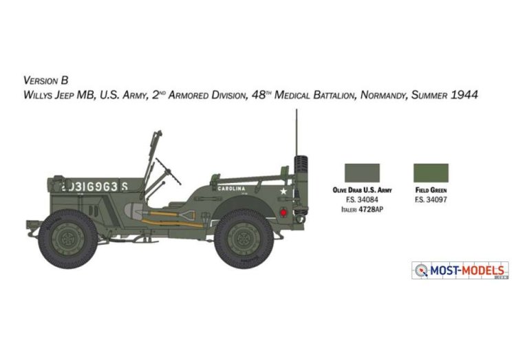 1:24 Italeri 3635 Willys Jeep MB 80th Anniversary 1941-2021 - Ita3635 4 - ITA3635