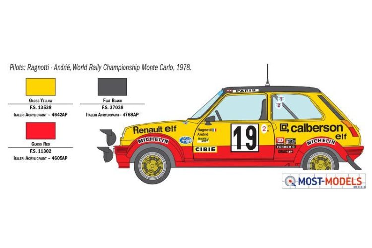 1:24 Italeri 3652 Renault  R5 Alpine Rally - Ita3652 3 - ITA3652