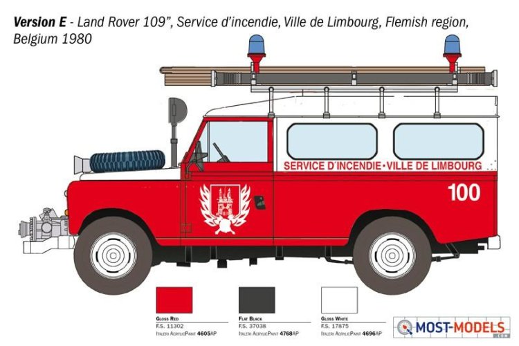 1:24 Italeri 3660 Land Rover Fire Truck - Ita3660 8 - ITA3660