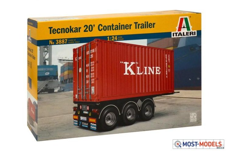 1:24 Italeri 3887 Technokar 20' FT Container Trailer - Ita3887 2 - ITA3887