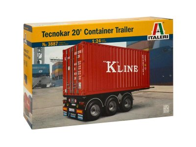 1:24 Italeri 3887 Technokar 20' FT Container Trailer - Ita3887 - ITA3887