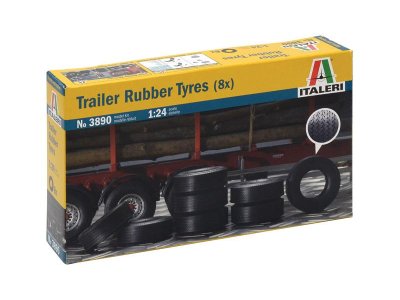 1:24 Italeri 3890 Trailer Rubber Tyres (8 pieces) - Ita3890 - ITA3890