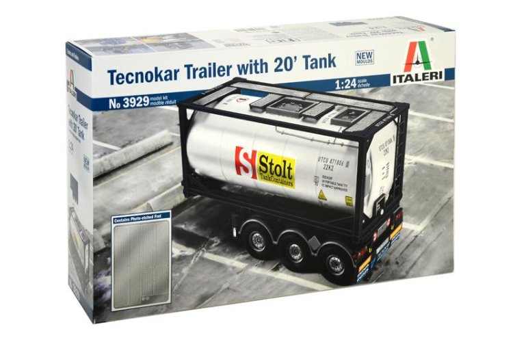 1:24 Italeri 3929 Technokar Trailer with 20’ FT Tankcontainer - Ita3929front 1 - ITA3929