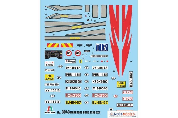 1:24 Italeri 3943 Mercedes-Benz 2238 6x4 - Ita3943 2 - ITA3943