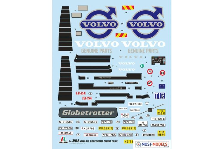 1:24 Italeri 3945 Volvo F16 Globetrotter Canvas w/Elevator - Ita3945 2 - ITA3945