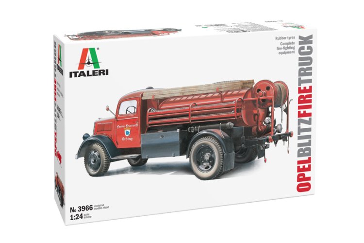 1:24 Italeri 3966 Opel Blitz Brandweerwagen - Truck - Ita3966 1 - ITA3966