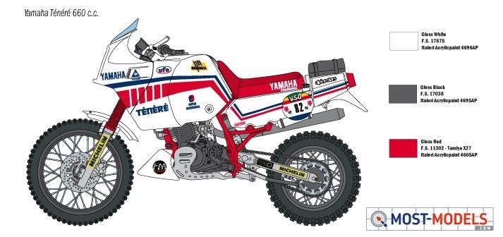 1:9 Italeri 4642 YAMAHA Ténéré 660cc Paris Dakar 1986 - Ita4642 3 - ITA4642