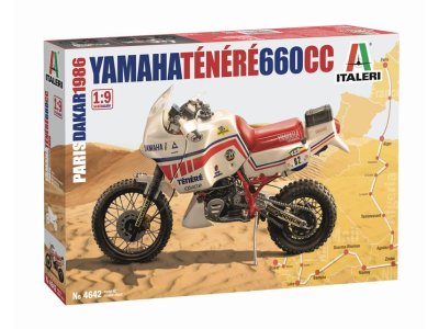 1:9 Italeri 4642 YAMAHA Ténéré 660cc Paris Dakar 1986 - Ita4642 front  - ITA4642