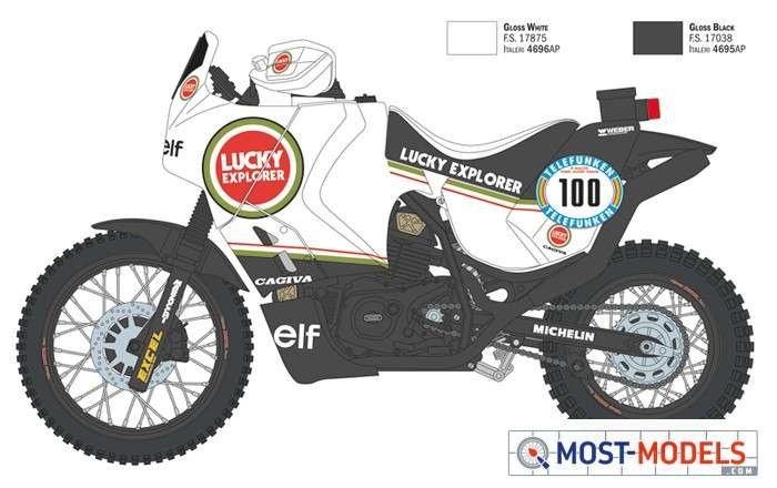 1:9 Italeri 4643 Cagiva Elefant 850 Paris-Dakar 1987 Motor - Ita4643 2 - ITA4643