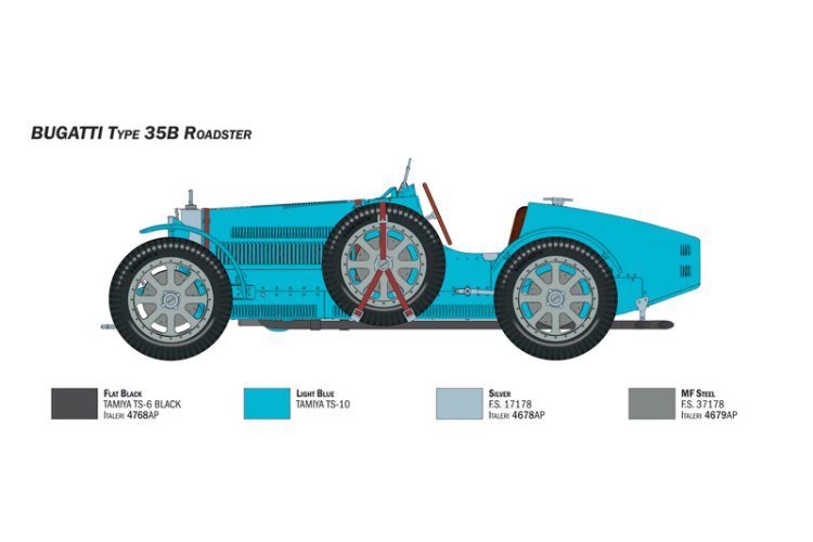 1:12 Italeri 4713 Bugatti 35B Roadster Auto - Monte Carlo 1930 - Ita4713 8 - ITA4713