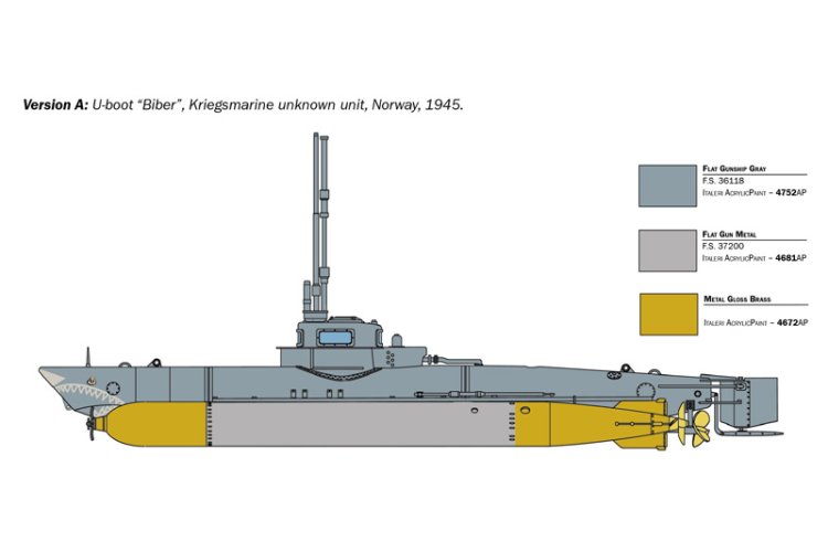 1:35 Italeri 5609 U-Boat Biber - Midget Submarine Biber-class - Ita5609 4 - ITA5609