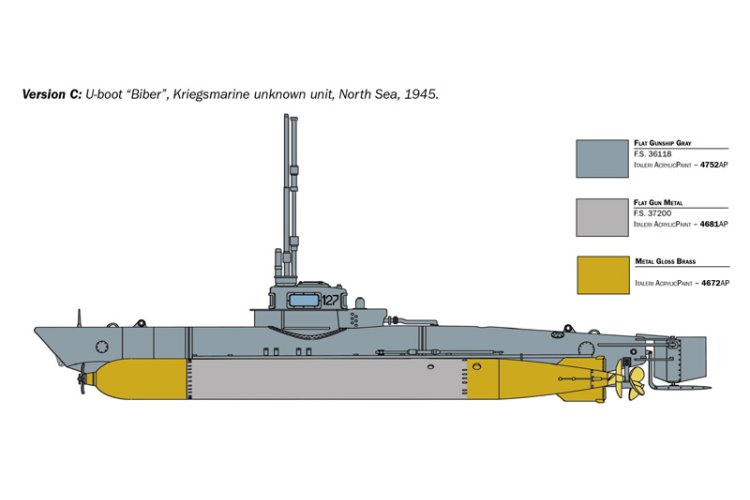 1:35 Italeri 5609 U-Boat Biber - Midget Submarine Biber-class - Ita5609 6 - ITA5609