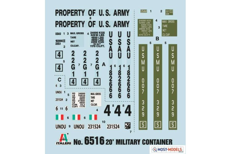 1:35 Italeri 6516 20'FT Military Container - Ita6516 2 - ITA6516