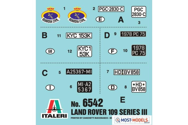 1:35 Italeri 6542 Land Rover Series III 109 "Guardia Civil" - Ita6542 2 - ITA6542